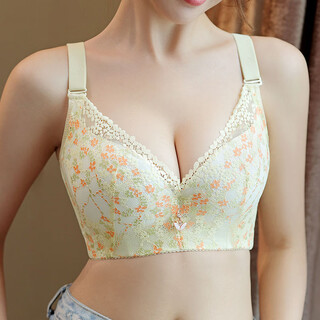 Weiyou large size underwear for women 200jin jin is equal to 0.5kg, thin soft steel ring, anti-sagging, beautiful back, adjustable, push-up big breasts, make the breast smaller, champagne 42/95c