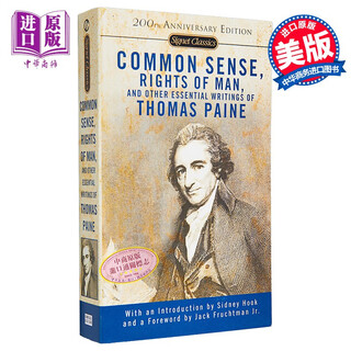 Common Sense 英文原版书籍 常识，人权和其他 英文原版 政治历史与理论