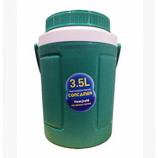 Bozhi ice cube insulated bucket portable plastic car-mounted covered sealed cold drink shop ice cube insulated commercial refrigerator outdoor green 3 points 5l + ice bag