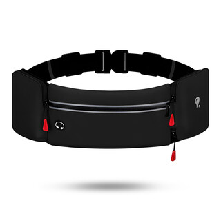 Gphf japan light luxury sports waist bag men's and women's water bottle bag marathon running equipment outdoor gym bag close-fitting waterproof black (water bottle not included) one size