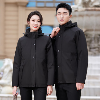 Troman one-piece 3-wear business men and women same style short parka down jacket women's warm work clothes coat jacket