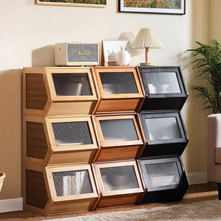 Trojan storage cabinet locker household snacks living room sundries storage room multi-layer bedroom storage rack simple bookcase stackable * changhong door - milk white 35 long - single