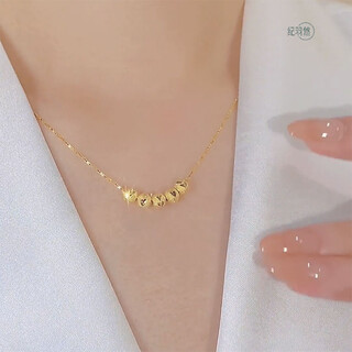 Ji yuyou transfer bead necklace women's new trendy light luxury gift internet celebrity temperament versatile niche design clavicle chain necklace gold necklace