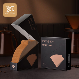 Circle joy coffee filter paper v-shaped 60 drip-type hand-brewed coffee imported puree filter paper 100 pieces for 2-4 people