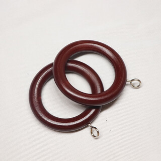 Lilang curtain rod ring solid wood wooden curtain buckle ring hook accessories log roman rod ring ring ring b style one color inner diameter 35mm