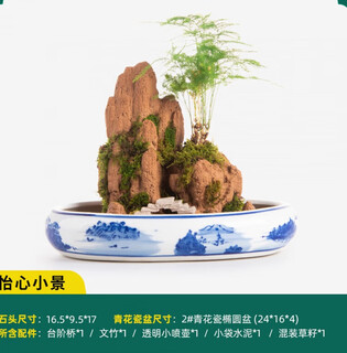 Smvp boutique indoor natural absorbent stone landscaping, water stone ornaments, landscape bonsai, flowing water, rockery micro landscape, pleasant small scene (complete set)