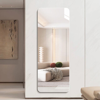 Zhongxiang sf delivers door-to-door frameless explosion-proof full-length mirror wall-mounted without punching dressing mirror home fitting mirror sq-level 5mm high-definition copper-free silver mirror 170*65cm (punched wall-mounted + explosion-proof)