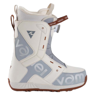 Vamei ski boots ehime series snowboard veneer steel wire lace quick pull single buckle double wire letter style quick wear white gray 42