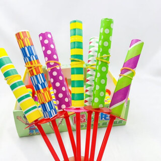 Children's nostalgic traditional childhood toy telescopic paper stick magic telescopic paper stick fun post-80s classic game swing stick randomly 6 different colors
