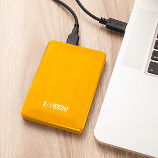科硕 KESU 移动硬盘加密 1TB USB3.0 K1 2.5英寸活力黄外接存储文件照片备份