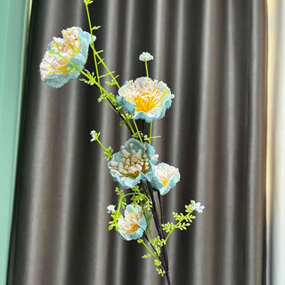 Xushansi hibiscus artificial flower azalea butterfly love flower pink butterfly dried flower guest decoration living room tv cabinet dining table flower arrangement colorful butterfly hibiscus blue