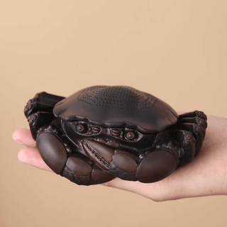 Tea xiao'er tea leaking tea filter tea filter tea strainer purple pottery crab tea pet ornament boutique can keep tea set accessories cover purple pottery crab (wind fortune general)