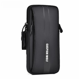 Mdug sports running mobile phone arm bag light and thin three-layer water-repellent fitness arm bag for men and women thin wrist mobile phone bag cool black