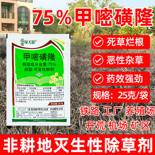 One-seven hoe 75% methylsulfuron herbicide wasteland photovoltaic power station road and railway weeding and rotten root agent methylsulfuron 25g