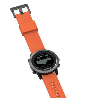 Songlu songlu multifunctional outdoor running heart rate cycling mountaineering air pressure altitude gps track ranging waterproof sports watch black orange silicone