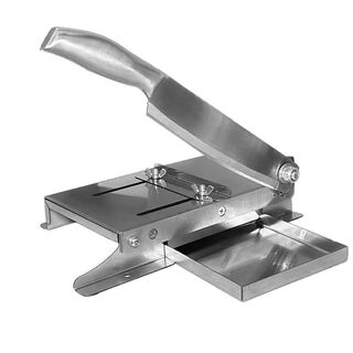 Chinese herbal medicine slicer household cutting chinese herbal medicine guillotine knife cutting ganoderma lucidum slicing knife chinese herbal medicine slicing knife guillotine stainless steel basic model + tray