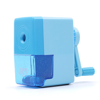 M&g premium pencil sharpener pencil sharpener multifunctional children's hand-cranked metal primary school student automatic lead insertion manual drill pen knife pen turner large pen pen peeling machine pencil sharpener value model - blue