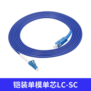 Armored fiber optic jumper sc to lc-fc-st rodent-proof and tensile-resistant single-mode single-core 10m/30/50m pigtail extension telecom-grade armored single-mode single-core lc-sc 30m