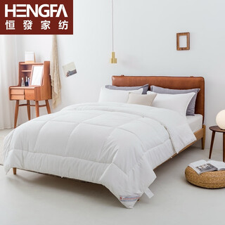Hengfa satin silk treasure four-season quilt double quilt silk cotton air-conditioning quilt single spring and autumn quilt core white 200x230cm (double)
