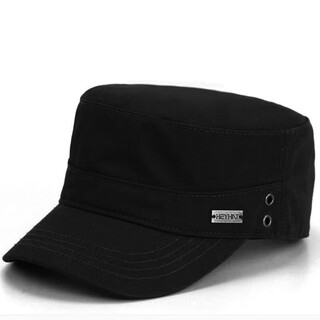 Aoyiyang hat men's middle-aged and elderly outdoor leisure baseball cap for dad and grandpa flat-top peaked hat sunshade hat black adjustable