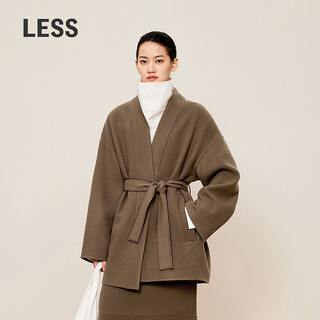 Less winter cotton stand-up collar straight long-sleeved shirt 2o0212140 105 semi-bleached s