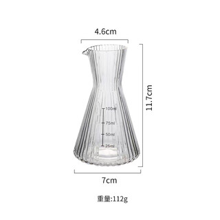 Jiaside gold vertical pattern white wine cup, gold rim glass wine cup, household wine divider, wine jug, small wine glass, wine set, waist striped wine divider (gold pattern)