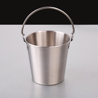 Dele 304 stainless steel ice bucket bar snack bucket french fries fried chicken food bucket fried food container portable ice bucket 304 food grade snack bucket