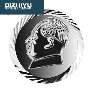 Chairman mao badge 925 silver 990 brooch classic badge boutique badge commemorative medal gift for elders collection business clothes suit accessories high-end 990 pure silver diameter 1.5 cm about 2 grams