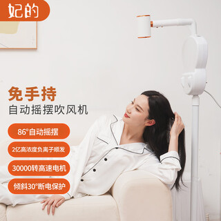 Fei's vertical hair dryer automatic swing barber shop hair salon beauty room special high-speed negative ion hair dryer for lazy people jd logistics exclusive for the elderly and children white 2400w