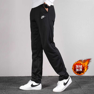 Nike (nike) sweatpants velvet men's trousers woven training straight trousers outdoor running warm casual pants black bv2708-010 warm velvet s100-120jin jin equals 0.5 kg