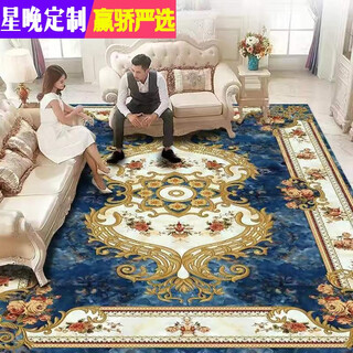Star night european style living room carpet coffee table blanket sofa home bedroom full room modern simple machine washable customization southern european style-k blue 200*300cm