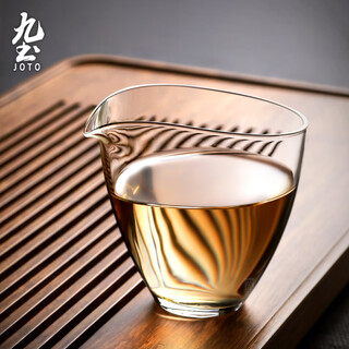 Jiutu japanese-style handmade heat-resistant transparent cup glass fair cup water drop-shaped tea divider even cup thickened tea tea set male cup