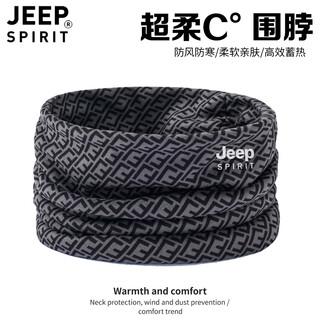 Jeep spirit women's winter warm and cold warm neck warmer men's new outdoor cycling windproof senior scarf women's dark gray one size