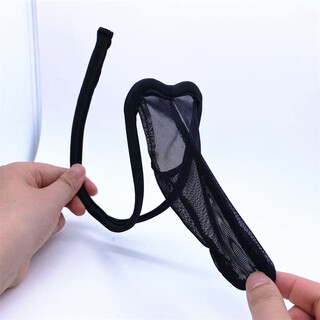 Private shang new men's c-string pants sexy transparent temptation seamless t-pants men's machine cover t-pants one size