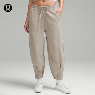 Lululemon丨loungeful women's super loose high-waisted mid-length sweatpants lw6ci7s river stone color s/6
