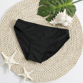 Yachen shili briefs swimming trunks women's summer anti-exposure bottoms black and white bikini bottoms swimsuit underwear single piece black 3xl size recommended 145-165jin jin equals 0.5 kg