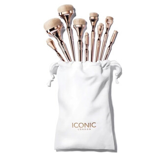 Iconiclondon drunken gold series makeup brush portable set 4 pcs 9 pcs eye liquid eye ying520 gift smudge master set 9 pcs