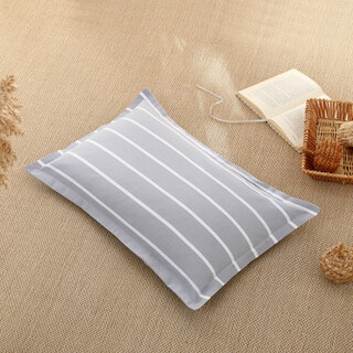 Manshidai old coarse cloth pillowcase pillowcase 1 cotton shandong specialty old coarse cloth pillowcase 1 thickened zipper type adult student simple gray 70*45 pillowcase one