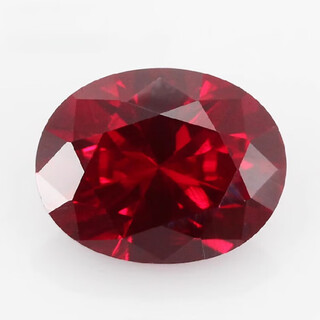 Dl 1998 pigeon blood ruby egg-shaped corundum rough stone ring surface loose stone oval-shaped cultured red diamond diy hand 10*12mm