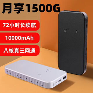 随身WiFi6充电宝快充二合一免插卡三网通高速纯流量上网卡移动无线宽带4g路由器车载便携wifi热点 六核工业电竞版+10000mAh快充【白】