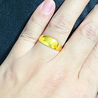 Qianying gold ring 9999 pure gold for men and women, live real gold index finger ring, smooth surface, solid ring, ring ring, about 2.83-3.0g (including labor fee 20)