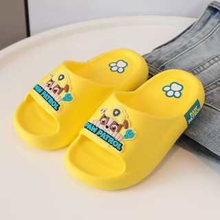 汪汪队立大功（PAW PATROL）汪汪队儿童拖鞋2023新款踩屎感男童夏季宝宝女孩家居室内防滑防臭 PW3123汪汪队黄色小力 18 内长18cm 190码(适合28码)