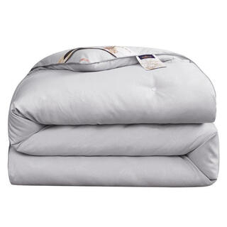 Silk quilt mulberry silk spring and autumn quilt air-conditioned quilt thickened winter quilt single double quilt core summer cool quilt high-end new style - brushed gray 180x220cm six jin jin equals 0.5 kg spring and autumn quilt