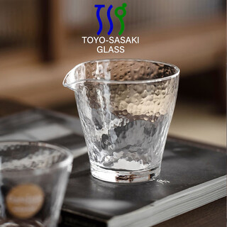 Toyo-sasaki glass toyo sasaki japan imported transparent glass tea cup tea cup sake cup household tea divider fair cup water ripple fair cup single 225ml 1