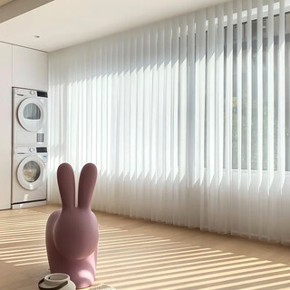 Mengdaili electric dream curtain living room curtain light-transparent vertical blinds balcony floor-to-ceiling window bedroom blackout vertical gauze curtain white