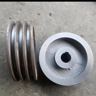 Solid pulley double groove three groove ab type motor wheel triangular pulley cast iron flat outer diameter 60-160 large and small pulley b type three groove outer diameter 160 mm inner diameter 35