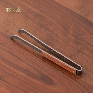 Bangsheng ebony pure titanium tea clip high-end creative tea clip tea ceremony tea cup tea ceremony kung fu tea set accessories non-slip pure titanium rosewood tea clip