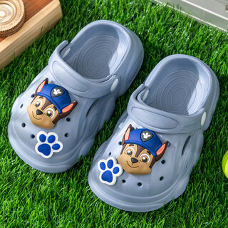 Miaoyoutong's new summer eva parent-child non-slip cartoon children's clog shoes and slippers for girls at home indoor and outdoor boys' sandals pw4085 paw patrol/blue single layer eva 17 (24-25 yards) inner length 17cm