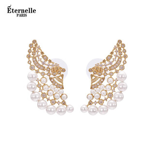 Eternelle french eternal original design earrings, high-end, exaggerated, unique, light and luxurious earrings