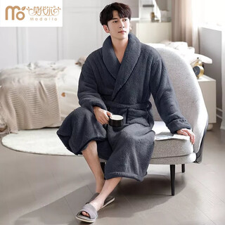Modal flannel nightgown couple style women's autumn and winter long style pair winter thickened men's bathrobe pajamas all-in-one q male 2602 2xl